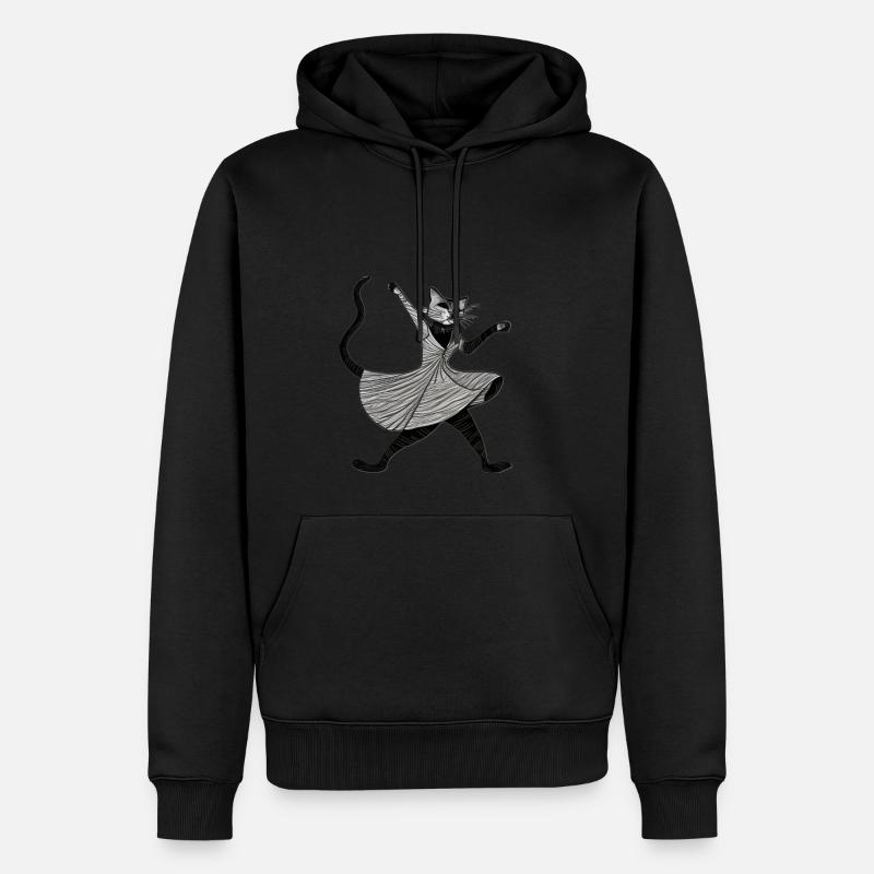 Tango Kater - Männer Premium Bio Hoodie - Schwarz