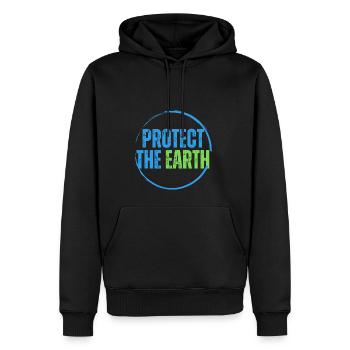 Protéger la planète - Sweat à capuche Premium bio Homme - noir - Devant - Nico (187cm)