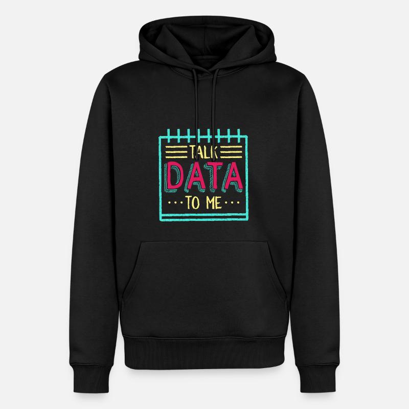 Sprich Daten mit mir - Männer Premium Bio Hoodie - Schwarz
