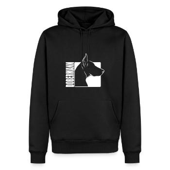 Doberman Profil Chiens Chien Wilsigns - Sweat à capuche Premium bio Homme - noir - Devant - Nico (187cm)