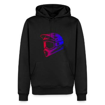 Downhill Helmet - Men’s Premium Organic Hoodie - black - Front - Nico (187cm)