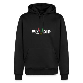 Kaufen Sie den Dip - Männer Premium Bio Hoodie - Schwarz - Vorne - Nico (187cm)