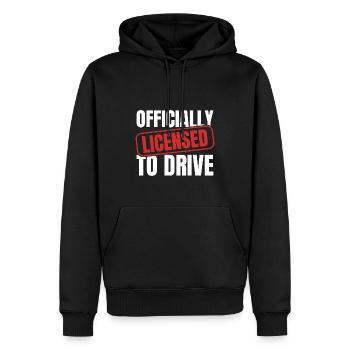 Offiziell zugelassene Fahrerlaubnis — Fahrprüfung - Männer Premium Bio Hoodie - Schwarz - Vorne - Nico (187cm)