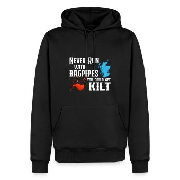 Kilt Schottland Tradition Tartan Lustig - Männer Premium Bio Hoodie - Schwarz - Vorne - Nico (187cm)