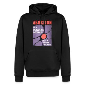 Affiche Pro Choice - Graphique Vintage des années 60 - Sweat à capuche Premium bio Homme - noir - Devant - Nico (187cm)