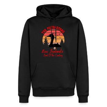 L’oiseau du siècle de la Nouvelle-Zélande Puteketeke - Sweat à capuche Premium bio Homme - noir - Devant - Nico (187cm)