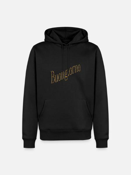 buongiorno - Mannen Premium Bio hoodie - zwart