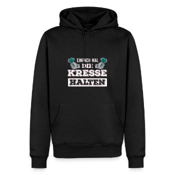 Einfach Mal die Kresse Halten Gartenlust Gärtner - Männer Premium Bio Hoodie - Schwarz - Vorne - Nico (187cm)
