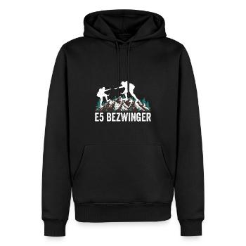 Alpenüberquerung Oberstdorf Meran E5 Fernwanderweg - Männer Premium Bio Hoodie - Schwarz - Vorne - Nico (187cm)