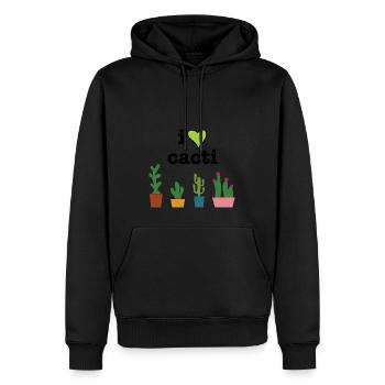 I love Cacti - Men’s Premium Organic Hoodie - black - Front - Nico (187cm)