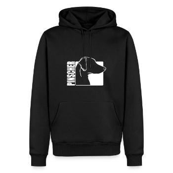 Pinscher Profil Hunde Hund Wilsigns - Männer Premium Bio Hoodie - Schwarz - Vorne - Nico (187cm)