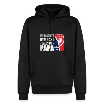Mein Lieblingsturner Nennt Mich Papa - Männer Premium Bio Hoodie - Schwarz - Vorne - Nico (187cm)