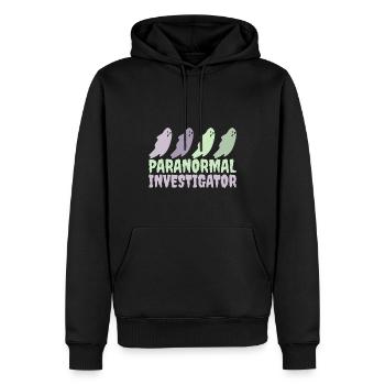 Geisterjagd Paranormal Investigator - Männer Premium Bio Hoodie - Schwarz - Vorne - Nico (187cm)