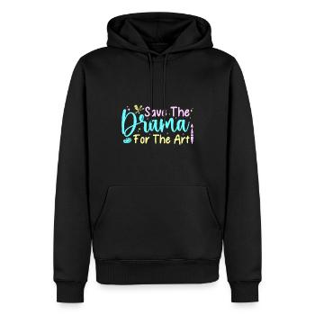 Artist Painter Graphic Save The Drama For The Art - Men’s Premium Organic Hoodie - black - Front - Nico (187cm)