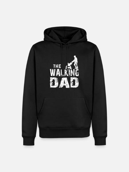 Walking DAD - Männer Premium Bio Hoodie - Schwarz