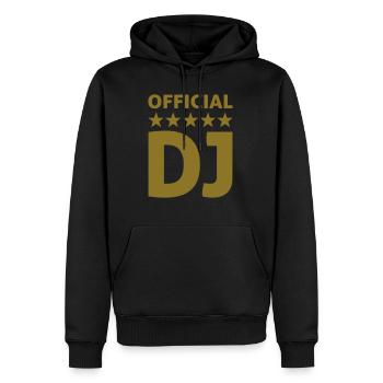 official dj - Männer Premium Bio Hoodie - Schwarz - Vorne - Nico (187cm)