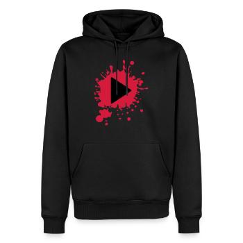 Play - Player - Musik - Männer Premium Bio Hoodie - Schwarz - Vorne - Nico (187cm)