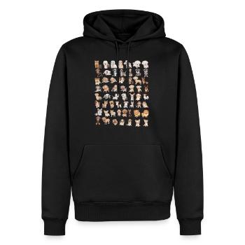 Hunde T-Shirt - Männer Premium Bio Hoodie - Schwarz - Vorne - Nico (187cm)