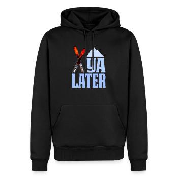 Ski Ya Later Ski Apres-ski cadeau chaud - Sweat à capuche Premium bio Homme - noir - Devant - Nico (187cm)