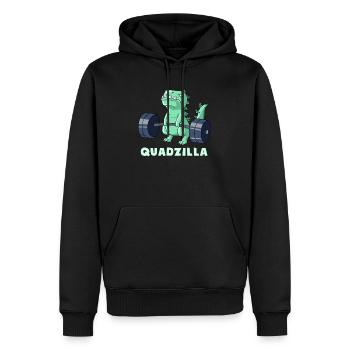 Cadeau de remise en forme avec haltère monstre pour animal de dressage Quad - Sweat à capuche Premium bio Homme - noir - Devant - Nico (187cm)