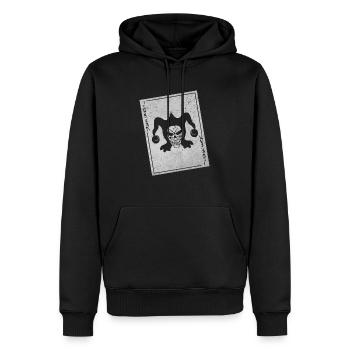 Joker Totenkopf Spielkarte Poker Karte Geschenk - Männer Premium Bio Hoodie - Schwarz - Vorne - Nico (187cm)