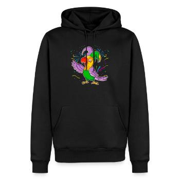 Karneval Fasching Mardi Gras Papagei Geschenk - Männer Premium Bio Hoodie - Schwarz - Vorne - Nico (187cm)