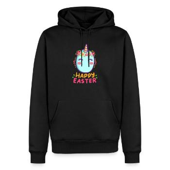 Einhorn - Einhörner - Geschenk - Frohe Ostern - Männer Premium Bio Hoodie - Schwarz - Vorne - Nico (187cm)