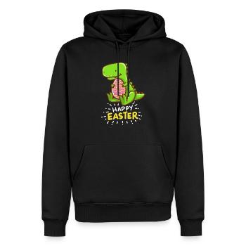T-Rex - Easter - Happy Easter - Gift - Easter Eggs - Men’s Premium Organic Hoodie - black - Front - Nico (187cm)