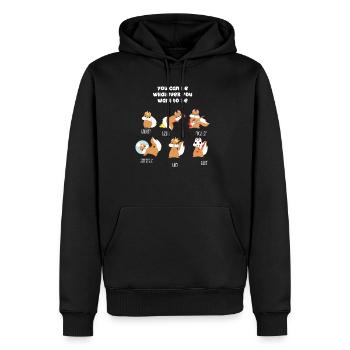 Eichhörnchen - Be different - Eichkätzchen - Männer Premium Bio Hoodie - Schwarz - Vorne - Nico (187cm)