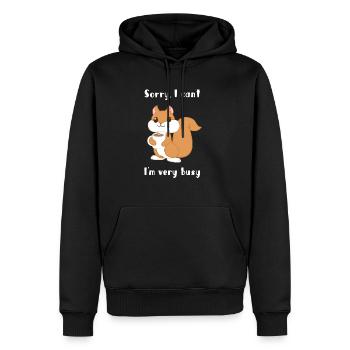 Eichhörnchen - Eichhörnchenfan - Eichkätzchen - Männer Premium Bio Hoodie - Schwarz - Vorne - Nico (187cm)