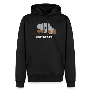 Koala - Koala Bär - Koalabär - Not today - Männer Premium Bio Hoodie - Schwarz - Vorne - Nico (187cm)