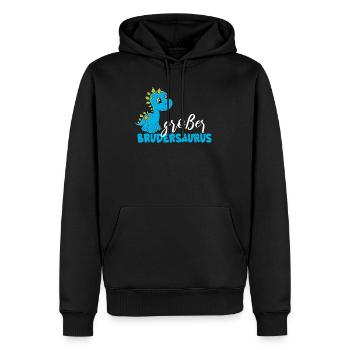 T-shirt Grand Frère Dino Brothersaurus - Sweat à capuche Premium bio Homme - noir - Devant - Nico (187cm)