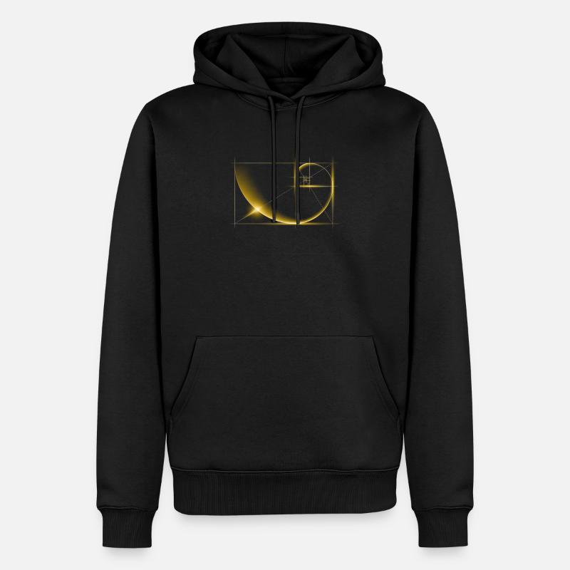 Fibonacci, Goldener Schnitt - Männer Premium Bio Hoodie - Schwarz