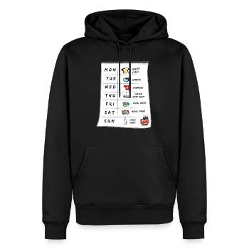 The Big Bang Theory Sheldons Kalender - Männer Premium Bio Hoodie - Schwarz - Vorne - Nico (187cm)