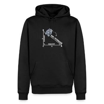 Drôle Hypoténuse Hippoténuse Mathématiques Hommes - Sweat à capuche Premium bio Homme - noir - Devant - Nico (187cm)