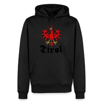 Tirol - Sweat à capuche Premium bio Homme - noir - Devant - Nico (187cm)