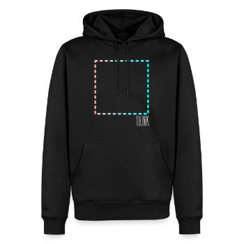 Think outside the Box - Sweat à capuche Premium bio Homme - noir - Devant - Nico (187cm)