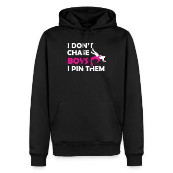 Retro Wrestling MMA Wrestler Grafik Geschenk | Komisch - Männer Premium Bio Hoodie - Schwarz - Vorne - Nico (187cm)