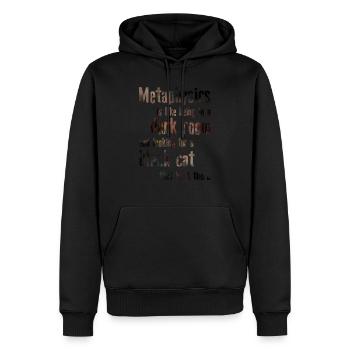 Metaphysik Phrasen Philosophie - Männer Premium Bio Hoodie - Schwarz - Vorne - Nico (187cm)