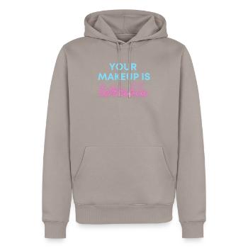 Humoristique Votre maquillage est terrible Drag Queens - Sweat à capuche Premium bio Homme - taupe - Devant - Nico (187cm)