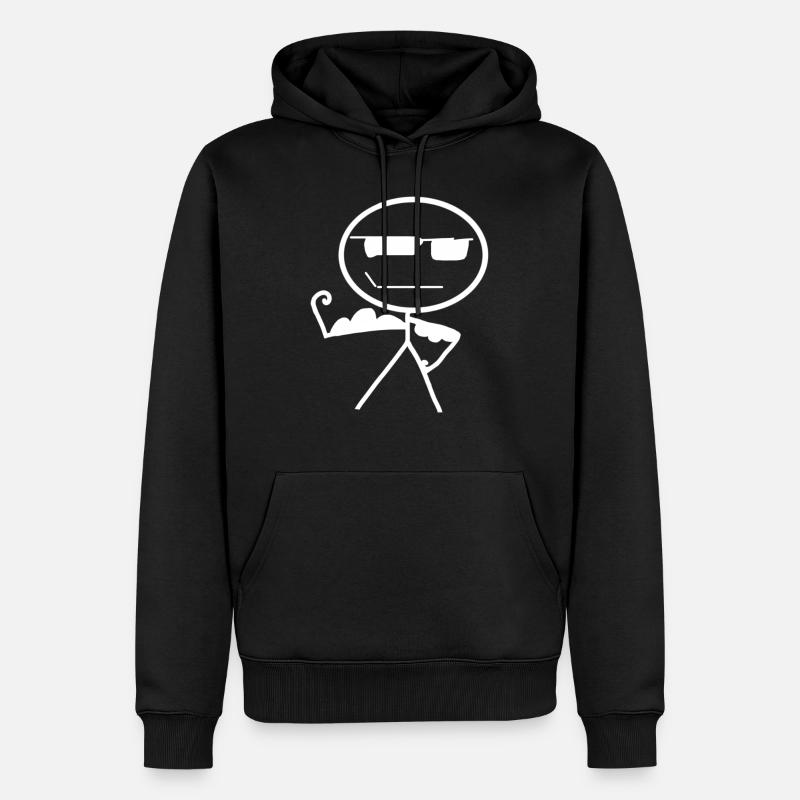 mann stark - Männer Premium Bio Hoodie - Schwarz