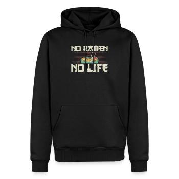 No Ramen No Life Japanese Ramen Noodles Kawaii - Men’s Premium Organic Hoodie - black - Front - Nico (187cm)
