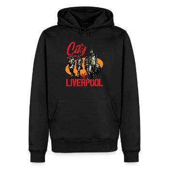 Stadt Liverpool - Männer Premium Bio Hoodie - Schwarz - Vorne - Nico (187cm)