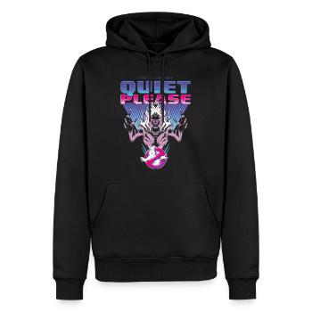 Ghostbusters Ruhe Bitte! Neon - Männer Premium Bio Hoodie - Schwarz - Vorne - Nico (187cm)