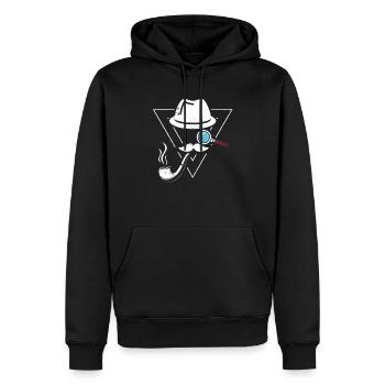 Funny Investigating Reporters Inspectors Humorous - Men’s Premium Organic Hoodie - black - Front - Nico (187cm)