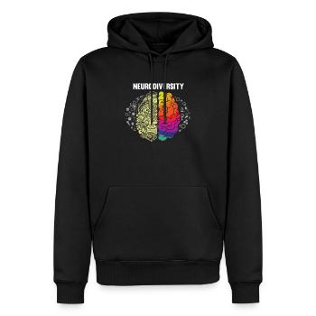 Humorvolle Neurologie Neurodiverser Neurologe - Männer Premium Bio Hoodie - Schwarz - Vorne - Nico (187cm)