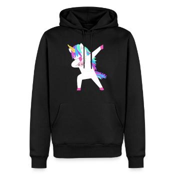 Unicorn Dab Dabbing Unicorn Idée cadeau - Sweat à capuche Premium bio Homme - noir - Devant - Nico (187cm)