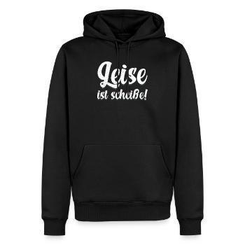 Leise Ist Scheiße Für Motorradfans Motorradfahrer - Männer Premium Bio Hoodie - Schwarz - Vorne - Nico (187cm)