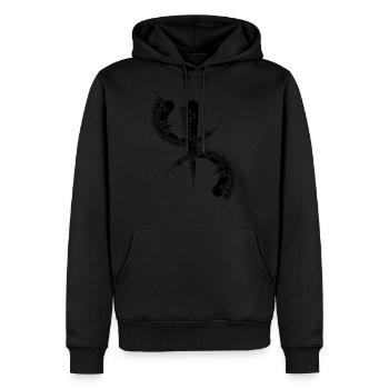 Z Imazighen artwork - Sweat à capuche Premium bio Homme - noir - Devant - Nico (187cm)
