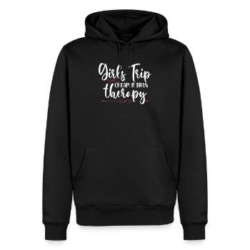 Girls Trip Cheaper Than A Therapy 2021 Fun Party - Sweat à capuche Premium bio Homme - noir - Devant - Nico (187cm)